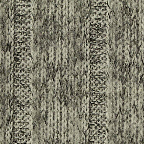 Grey Marl Rib Knit, 210 gsm