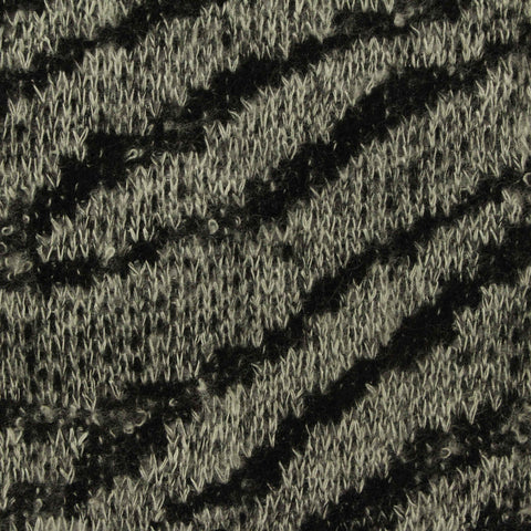 Black Zebra Chunky Knit, Viscose-Poly, 212 gsm