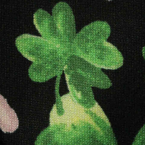Bold Floral 100% Polyester Milk Silk Knit Fabric, 169 gsm, 165 cm — Black