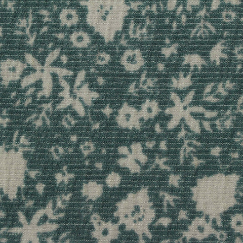 Green Abstract Linen-Look, Polyester