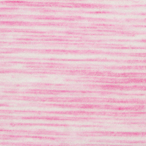 Heathered Pink Horizontal-Stripe Jersey Knit, Poly-Viscose