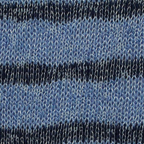 Blue Stripes Jersey Knit, Viscose-Poly