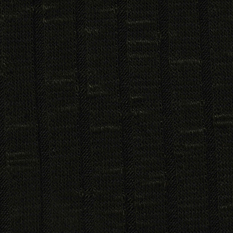 Slub Viscose Polyester Stretch Rib Knit Fabric, 315 gsm, 144 cm — Black