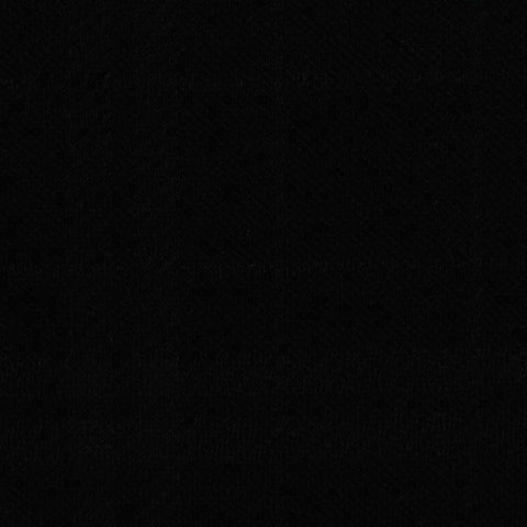 Plaid Polyester Cotton Stretch Interlock Knit Fabric, 310 gsm, 158 cm — Black