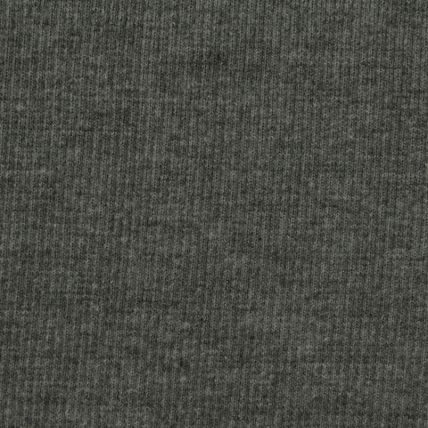 Grey Heather Rib Knit, Poly-Cotton