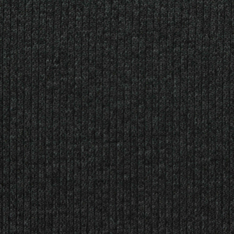 Dark Grey Marl Rib Knit, Polyester, 300 gsm, 110 cm