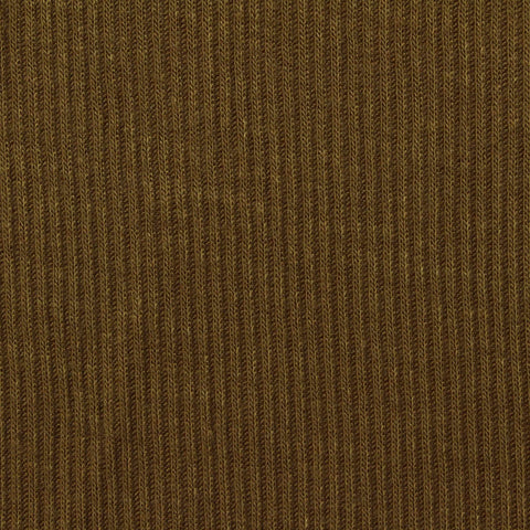Printed Viscose Stretch Rib Knit Fabric, 280 gsm, 125 cm — Khaki