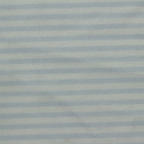Light Blue Horizontal-Stripe Knit, Cotton-Poly