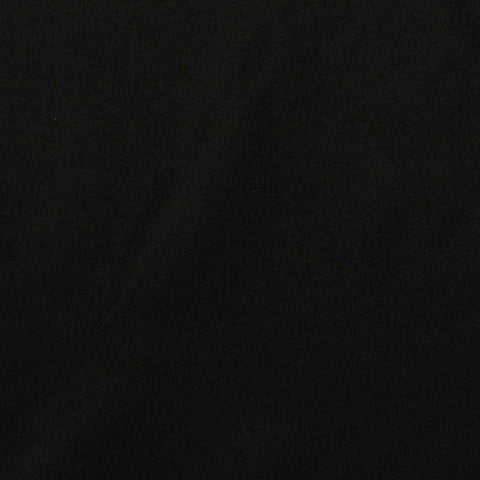 Brushed Polyester Stretch Jersey Knit Fabric, 280 gsm, 175 cm — Black