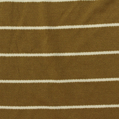 Mustard Horizontal-Stripe French Terry, Viscose