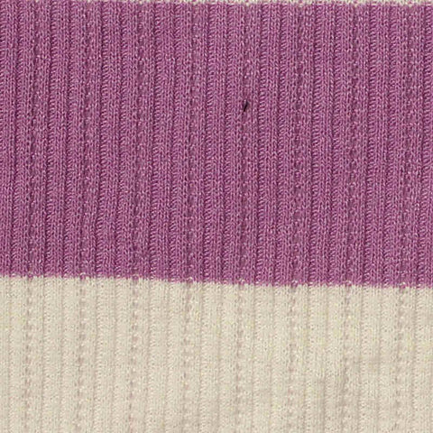 Purple Horizontal-Stripe Interlock Knit, Poly-Viscose, 181 gsm