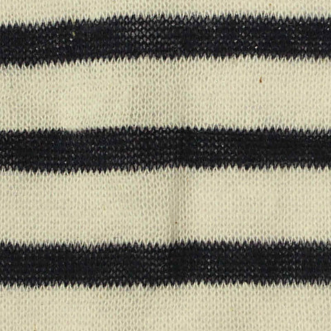 Cream Horizontal-Stripe Knit, 117 gsm