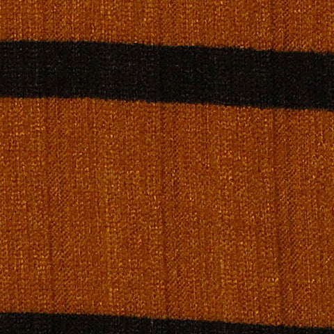 Black Horizontal-Stripe Rib Knit, Polyester, 200 gsm
