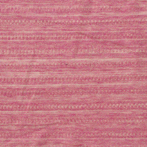 Pink Horizontal-Stripe Jersey Knit, Cotton-Poly, 140 gsm