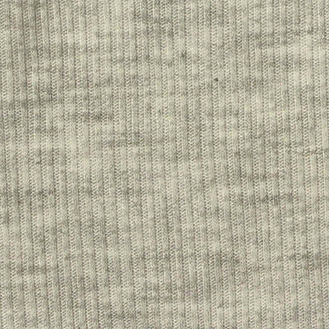 Light Grey Marl Rib Knit, Poly-Viscose, 160 gsm