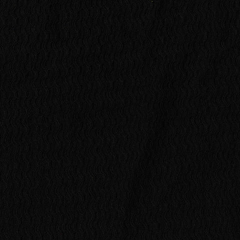 Polyester Stretch Warp Knit Fabric, 143 gsm, 160 cm — Black