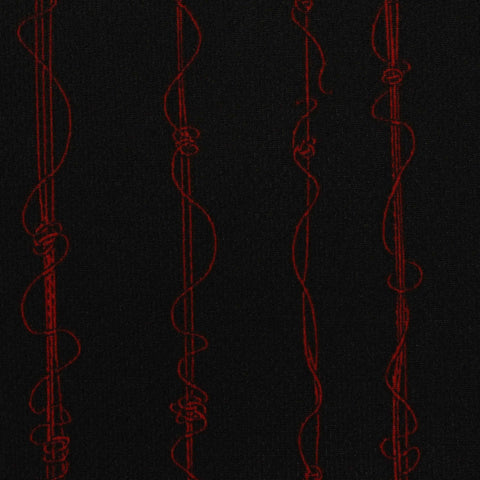 Red Wavy-Line Birdseye Knit, Polyester