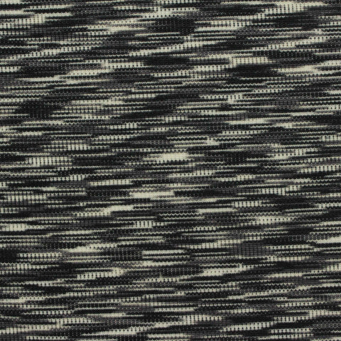Black Abstract Jersey Knit, Spandex