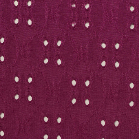 Magenta Eyelet Jacquard, Polyester
