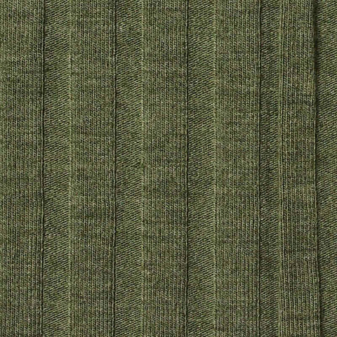 Olive Heather Rib Knit, Poly-Viscose