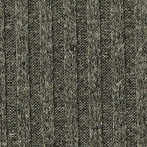 Heathered Grey Marl Rib Knit, Poly-Viscose, 255 gsm, 145 cm