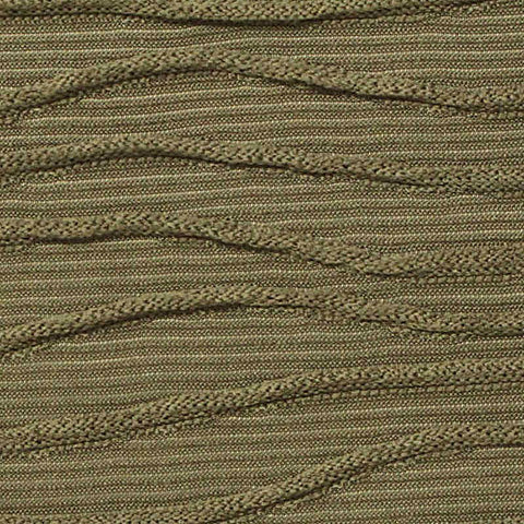 Olive Wavy-Line Crepe, Polyester
