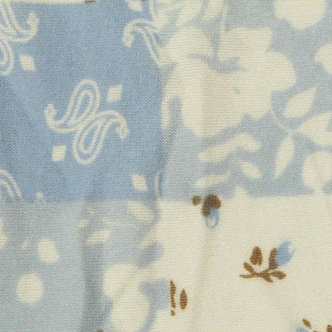 Blue Flowers Milk Silk Knit, Polyester