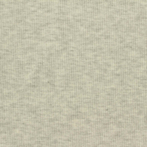 Light Grey Marl Rib Knit, 440 gsm