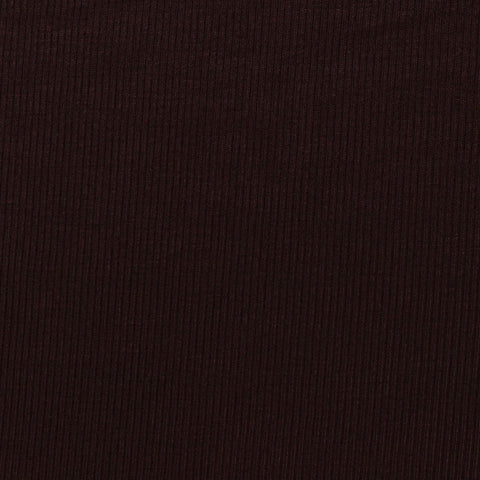 Viscose Stretch Rib Knit Fabric, 220 gsm, 135 cm — Brown