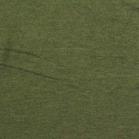 Heathered Green Marl Rib Knit, Poly-Viscose, 195 gsm