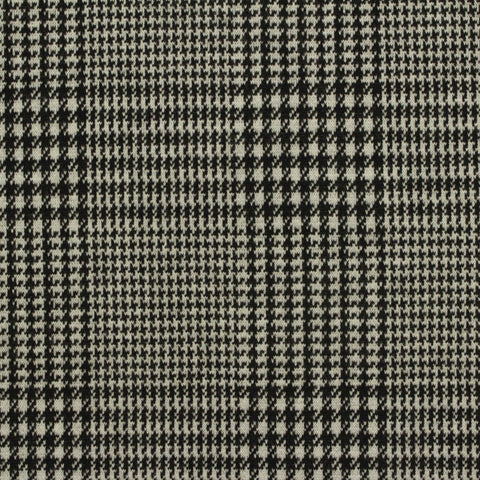 Black Houndstooth Jacquard, Poly-Viscose, 285 gsm