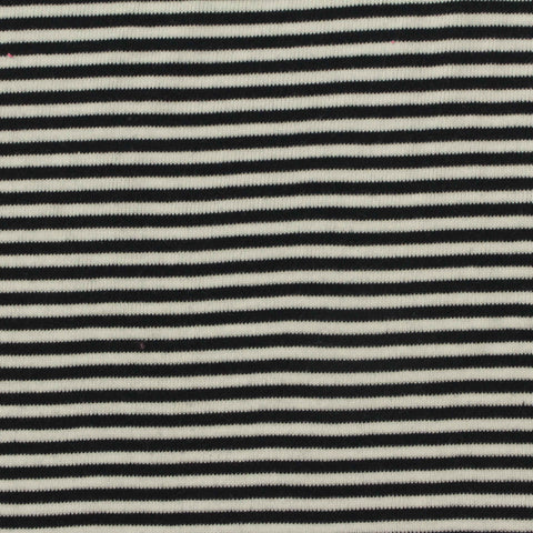 Black Horizontal-Stripe Rib Knit, 240 gsm, 150 cm, ref EF-238419