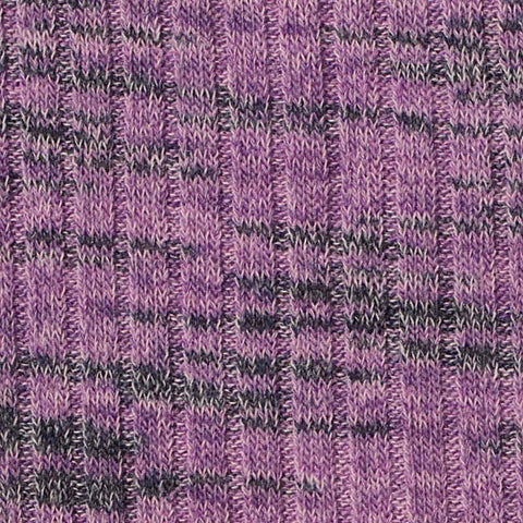 Purple Marl Rib Knit, Poly-Viscose, 215 gsm