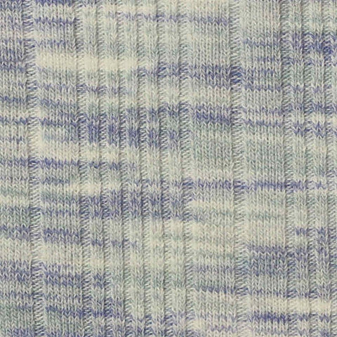 Light Blue Marl Rib Knit, Poly-Viscose, 275 gsm