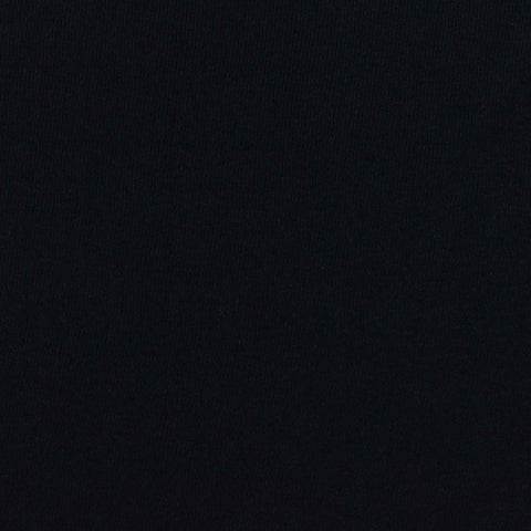 Cotton Polyester Rib Knit Fabric, 305 gsm — Black