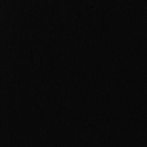 Viscose Stretch Rib Knit Fabric, 250 gsm — Black
