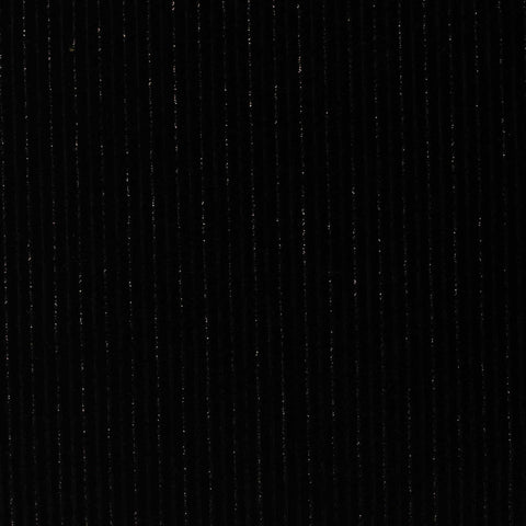 Black Vertical-Stripe Velvet