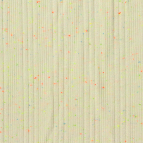 Cream Marl Rib Knit, Cotton-Poly, 230 gsm