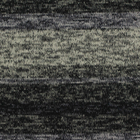 Heathered Grey Horizontal-Stripe Chunky Knit, Poly-Viscose