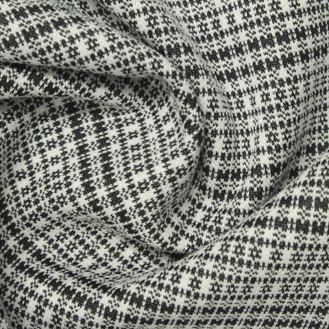 Black Houndstooth Jacquard, Polyester, 360 gsm