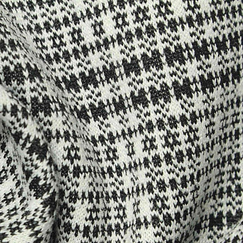 Black Houndstooth Jacquard, Polyester, 360 gsm