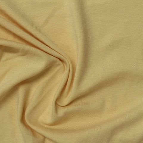 100% Cotton Jersey Knit Fabric, 175 gsm, 170 cm — Yellow