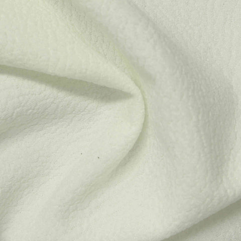 Jacquard Polyester Stretch Knit Fabric, 243 gsm, 155 cm — White