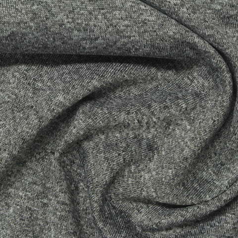Heather Grey Marl Jersey Knit, Polyester, 127 gsm