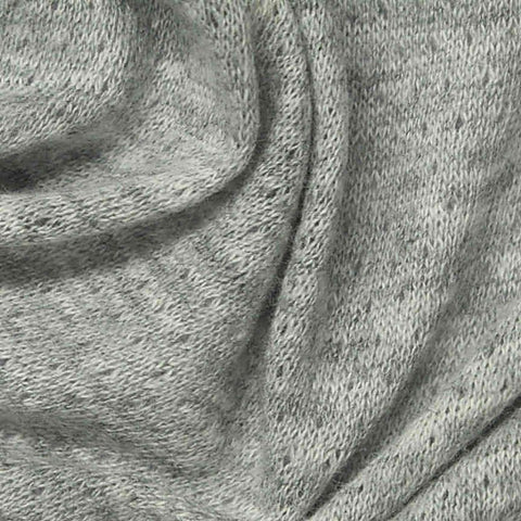 Grey Fine-Eyelet Pointelle Knit, Cotton
