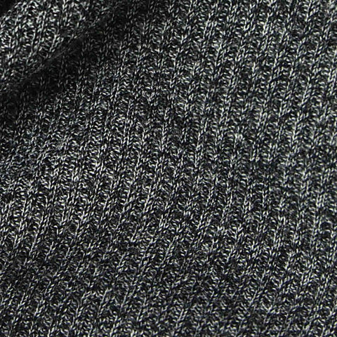 Light Grey Heathered-Marl Rib Knit, Poly-Viscose, 166 gsm