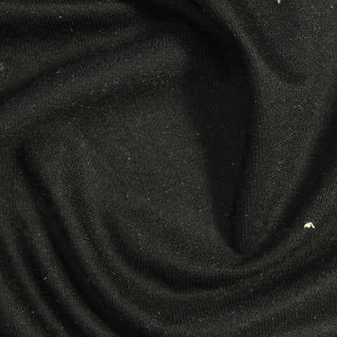 Viscose Nylon Piqué Knit Fabric, 150 gsm, 180 cm — Black