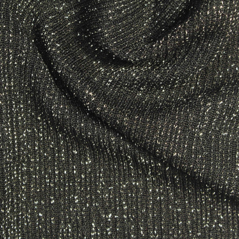 Silver Marl Crepe, Nylon-Metallic