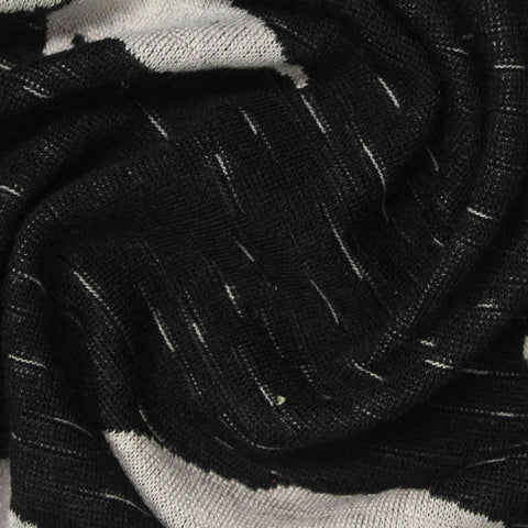 Black Flecks Jacquard, Viscose-Poly