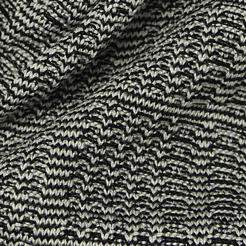 Black Marl Jacquard, Poly-Viscose, 220 gsm